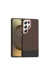 Galaxy S25 Ultra Kılıf M-safe Şarj Özellikli Karbon Fiber Görünümlü NVTH Gros Kapak - Gold-Siyah