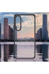 Galaxy S25 Uyumlu Kılıf Kamera Korumalı Şeffaf Arka Yüzey NVTH New Roll Kapak-Siyah