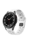 Galaxy Watch 6 40mm NVTH KRD-116 20mm Futbol Desenli Spor Tasarımlı Silikon Kordon-Beyaz