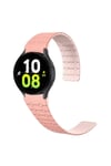 Galaxy Watch 6 44mm NVTH KRD-111 20mm Çizgili Desenli Silikon Kordon-Pembe