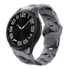 Galaxy Waych 5 44mm NVTH KRD-116 20mm Futbol Desenli Spor Tasarımlı Silikon Kordon-Siyah-Gri