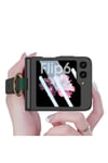 Galaxy Z Flip 6 Kılıf Kamera Korumalı Yüzüklü NVTH Flip Ring Kıpta Kapak-Mor