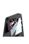 Galaxy Z Flip 6 Kılıf Kamera Korumalı Yüzüklü NVTH Flip Ring Kıpta Kapak-Mor
