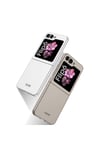 Galaxy Z Flip 6 Kılıf NVTH Sert Kıpta Kapak-Gümüş