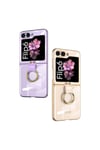 Galaxy Z Flip 6 Kılıf NVTH Yüzüklü Kıpta Kapak-Şeffaf