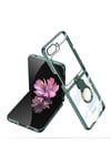 Galaxy Z Flip 6 Kılıf NVTH Yüzüklü Kıpta Kapak-Koyu Yeşil