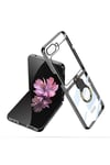 Galaxy Z Flip 6 Kılıf NVTH Yüzüklü Kıpta Kapak-Siyah