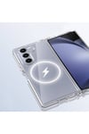 Galaxy Z Fold 6 Kılıf Magsafe Şarj Özellikli Şeffaf Sert PC NVTH Embos Kapak - Şeffaf