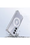 Galaxy Z Fold 6 Kılıf Magsafe Şarj Özellikli Şeffaf Sert PC NVTH Embos Kapak - Şeffaf