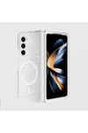 Galaxy Z Fold 6 Kılıf Magsafe Şarj Özellikli Parlayan Simli Saydam Renkli NVTH Allstar Kapak-Şeffaf