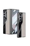 Galaxy Z Fold 6 Kılıf Ultra İnce Kamera Korumalı PC + Deri Arka Yüzey NVTH Kıpta Poligan Kapak-Titan