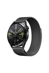 Gear S2 NVTH Band-12 20mm Metal Hasır Kordon-Siyah