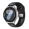 Gear S3 NVTH KRD-135 22mm Silikon Kordon Strap Kayış - Midnight Blue-Siyah