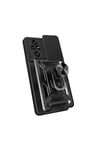 Honor 200 Pro Uyumlu Kılıf Magnetik Standlı Kamera Korumalı NVTH Sürgülü Vega Kapak-Siyah
