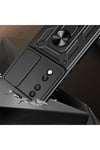 Honor 70 Uyumlu Kılıf Magnetik Standlı Kamera Korumalı NVTH Sürgülü Vega Kapak-Siyah