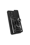 Honor 90 Uyumlu Kılıf Magnetik Standlı Kamera Korumalı NVTH Sürgülü Vega Kapak-Mavi