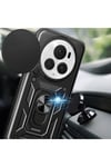 Honor Magic 6 Pro Uyumlu Kılıf Magnetik Standlı Kamera Korumalı NVTH Sürgülü Vega Kapak-Mavi