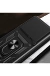 Huawei Pura 70 5G Kılıf Magnetik Standlı Kamera Korumalı NVTH Sürgülü Vega Kapak - Siyah