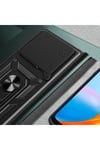 Huawei Pura 70 5G Kılıf Magnetik Standlı Kamera Korumalı NVTH Sürgülü Vega Kapak - Siyah