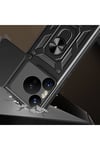 Huawei Pura 70 Pro 5G Kılıf Magnetik Standlı Kamera Korumalı NVTH Sürgülü Vega Kapak - Siyah