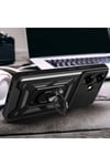 İnfinix Hot 30 Kılıf Magnetik Standlı Kamera Korumalı NVTH Sürgülü Vega Kapak - Mavi