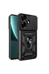 İnfinix Hot 30 Kılıf Magnetik Standlı Kamera Korumalı NVTH Sürgülü Vega Kapak - Mavi