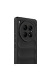 İnfinix Zero 40 5G Kılıf Esnek TPU Oyuklu Arka Yüzey Tasarımlı NVTH Etnik Silikon Kapak - Koyu Yeşil