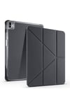 iPad Pro 13 2024 Kılıf NVTH Tri Folding Kalem Bölmeli Standlı Kılıf - Siyah