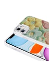 iPhone 11 Kılıf Çiçek Desenli Parlak Taşlı Sert Silikon NVTH Garden Kapak - Colorful