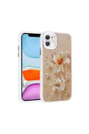 iPhone 11 Kılıf Çiçek Desenli Parlak Taşlı Sert Silikon NVTH Garden Kapak - Colorful