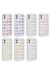 iPhone 11 Kılıf Kamera Korumalı Renkli Kalp Desenli Transparan NVTH Kalp Kapak - Pembe