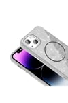 iPhone 11 Kılıf Magsafe Şarj Özellikli Parlayan Simli NVTH Okso Kapak - Derin Mor
