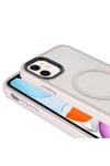 iPhone 11 Kılıf Mat Arka Yüzey Wireless Şarj Özellikli NVTH Flet Magsafe Kapak - Pembe