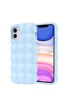 iPhone 11 Kılıf Parlak Esnek Silikon NVTH Dom Dom Kapak - Lila