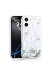 iPhone 11 Kılıf Sıvılı Simli Baskılı Şeffaf Arka Yüzey NVTH Mossa Silikon Kapak - Gri