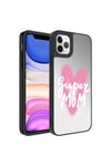 iPhone 11 Pro Max Uyumlu Aynalı Desenli Kamera Korumalı Parlak NVTH Mirror Kılıf-Süper Anne