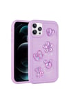 iPhone 11 Pro Uyumlu Kabartma Figürlü Parlak NVTH Toys Silikon Kılıf-Mor