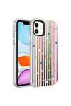 iPhone 11 Uyumlu Desenli NVTH Silver Sert Kılıf-Noktalar