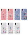 iPhone 11 Uyumlu Desenli Sert Silikon NVTH Mumila Kılıf-Lilac Bear