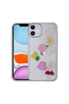 iPhone 11 Uyumlu Figürlü Desenli Işıltılı Sert NVTH Sos Kılıf-NO3