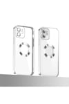 iPhone 11 Uyumlu Kamera Korumalı Logo Gösteren NVTH Omega Kılıf-Kırmızı