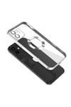 iPhone 11 Uyumlu Kamera Korumalı Logo Gösteren NVTH Omega Kılıf-Gümüş