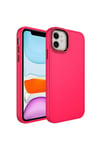 iPhone 11 Uyumlu Metal Çerçeve ve Buton Tasarımlı Silikon NVTH Luna Kılıf-Rose Pembe