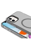 iPhone 11 Uyumlu NVTH Magsafe Şarj Özellikli Buzlu Transparan C-Pro Sert Kılıf-Yeşil