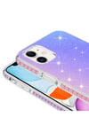 iPhone 11 Uyumlu Parlak Renk Geçişli NVTH Velle Kılıf-Pembe Koyu
