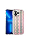 iPhone 12 Pro Max Uyumlu Kabartmalı Dalga Tasarımlı Silikon NVTH İsmira Kılıf-NO7