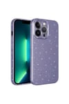 iPhone 12 Pro Max Uyumlu Kamera Korumalı Simli Lüks NVTH Koton Kılıf-Mor