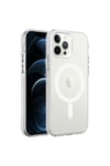 iPhone 12 Pro Max Uyumlu NVTH Magsafe Şarj Özellikli Buzlu Transparan C-Pro Sert Kılıf-Renksiz