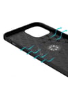 iPhone 12 Pro Max Uyumlu NVTH Ravel Silikon Kılıf-Siyah