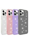 iPhone 12 Pro Uyumlu AiHTTgli Parlak Tasarımlı NVTH Snow Kılıf-Mor